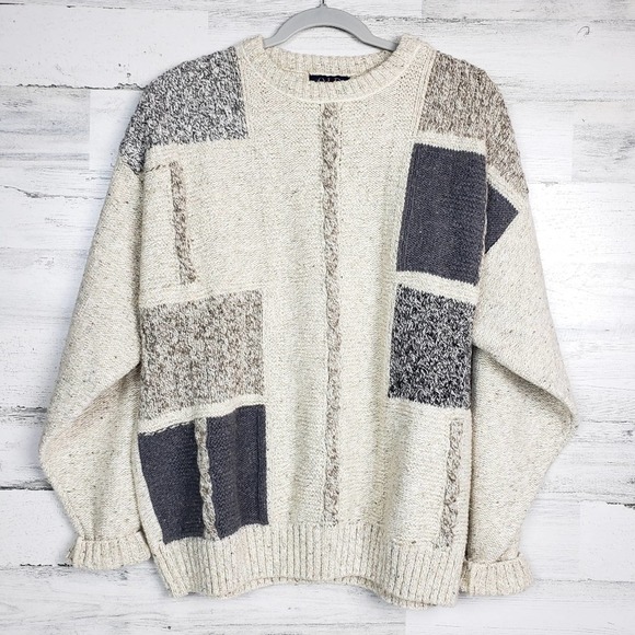 Old Glory Other - Old Glory Patchwork Oversized Grandpa Sweater